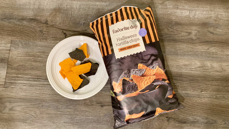 Target Halloween tortilla chips on plate