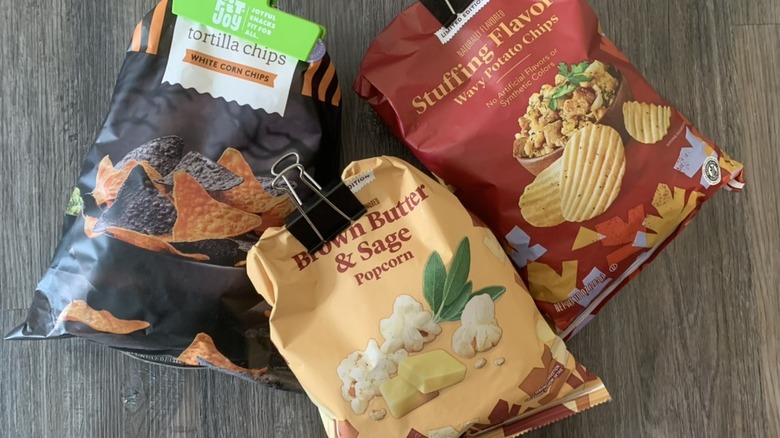 target fall snacks on table