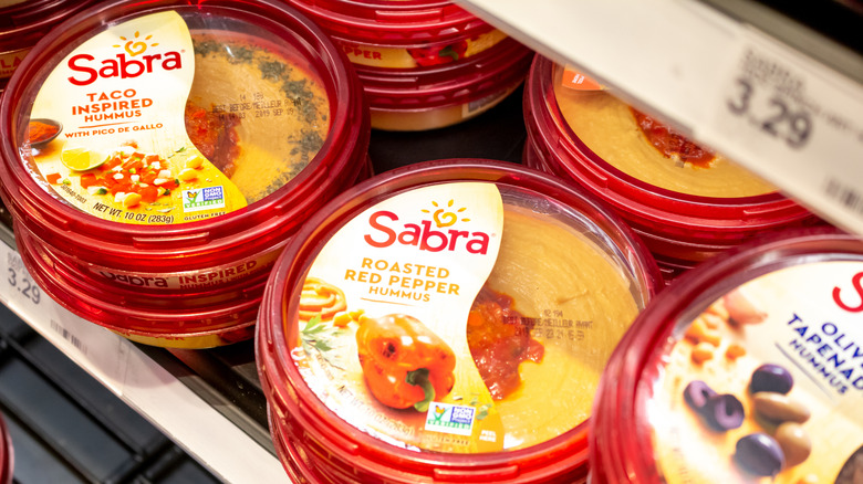 Sabra hummus in grocery store