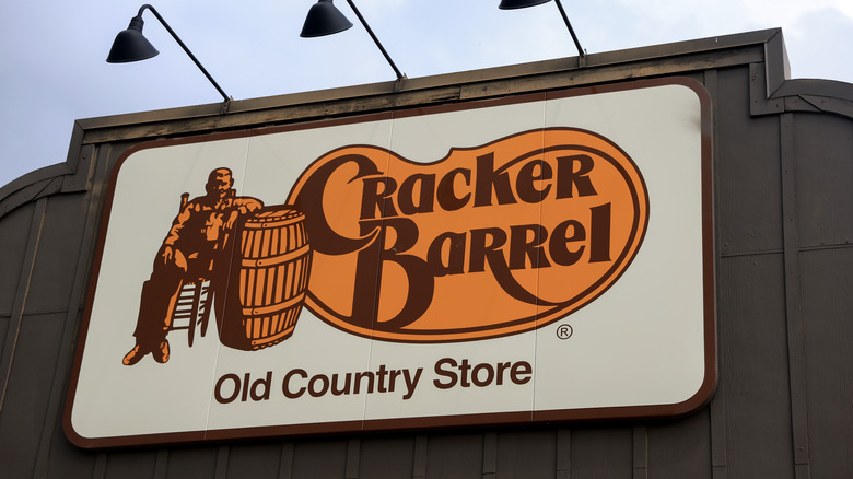 Cracker barrel sign