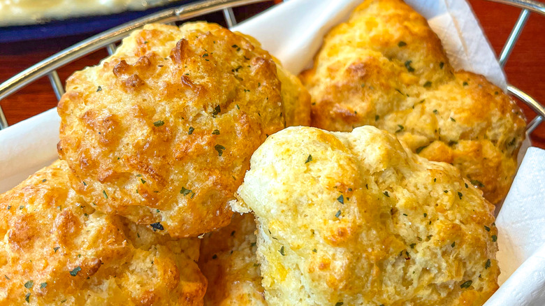Basket of Red Lobster Cheddar Bay Biscuits