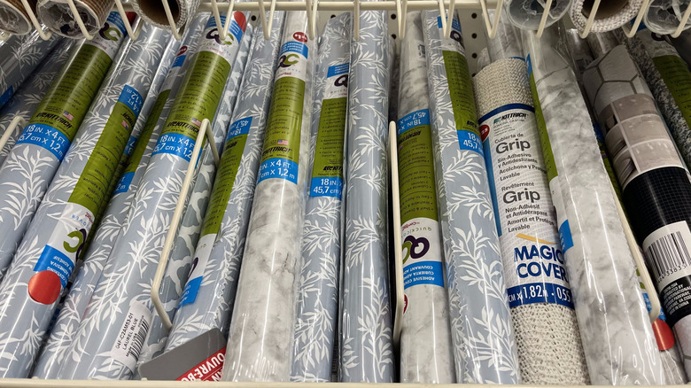Drawer liners rolls in a pile