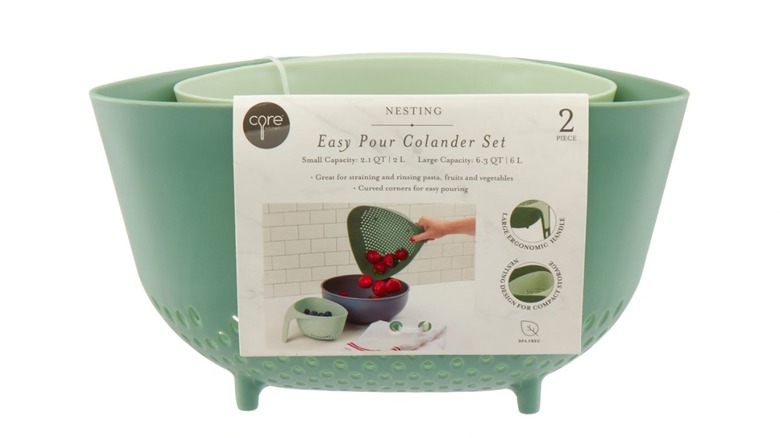 two piece nesting colander set from pOpshelf