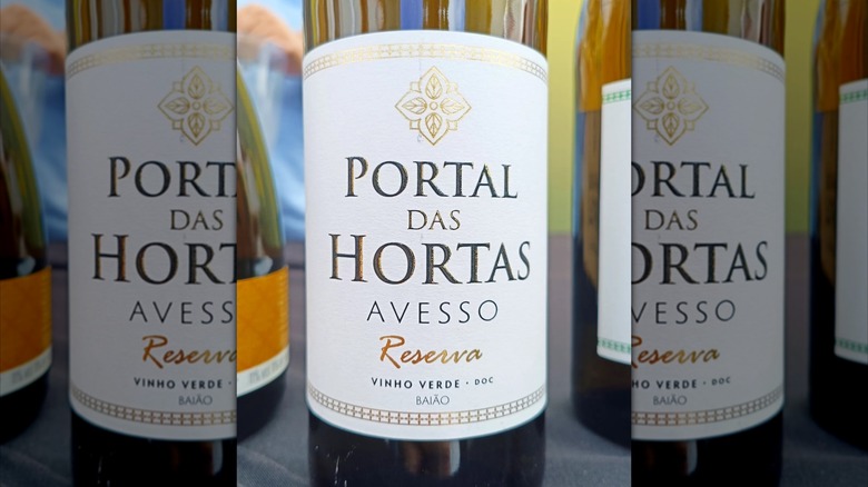 A bottle of Portal das Hortas Avesso Reserve White wine