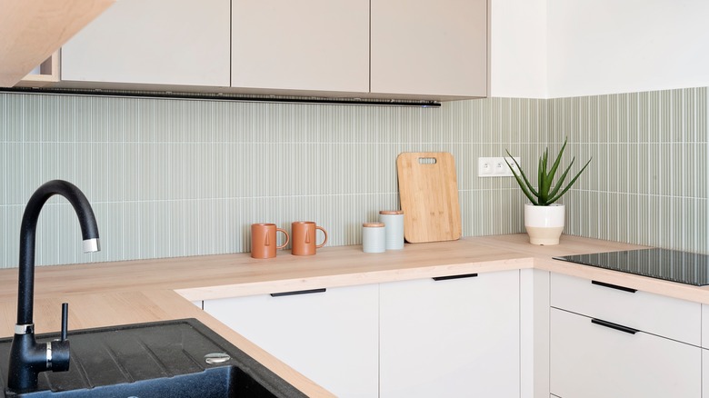 minimalist kitchen counter