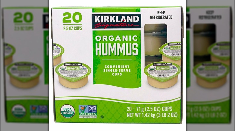 Package of Kirkland Signature organic hummus