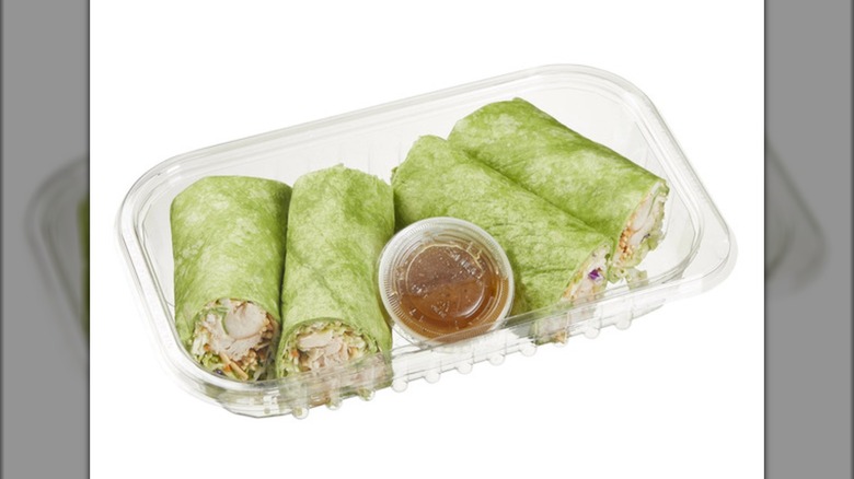 Kirkland Signature rotisserie chicken Asian wrap with dressing
