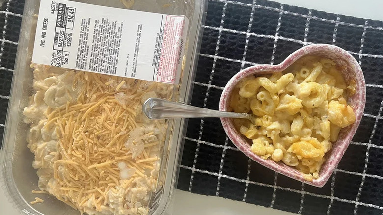Mac and cheese on a table