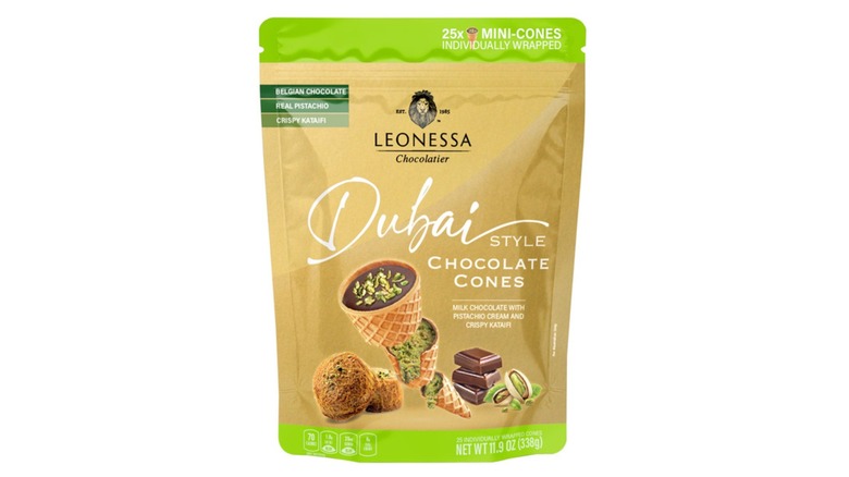 A package of Leonessa Chocolatier Dubai-Style Chocolate Cones