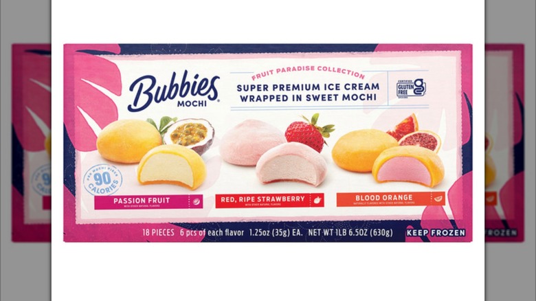 A variety box of Bubbies Premium Mochi Ice Cream