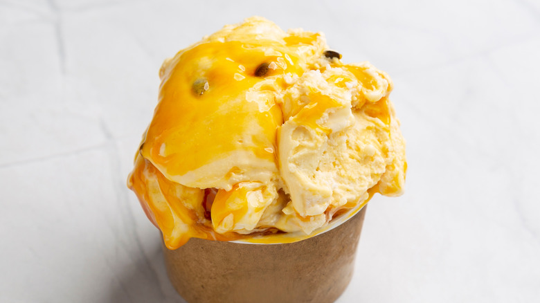 Passion fruit ice cream