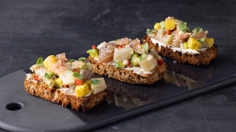 Passion fruit ceviche