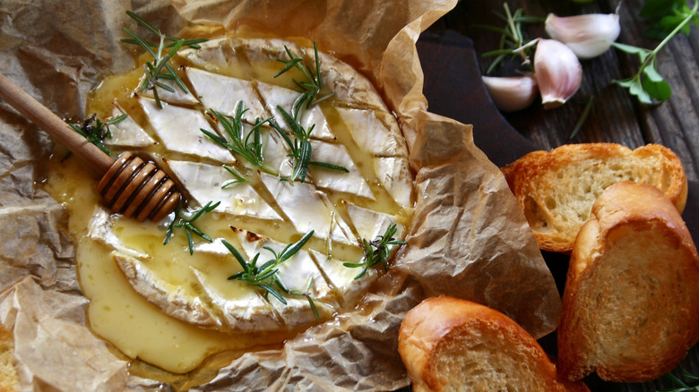 Passion fruit with herbs, honey, and passion fruit