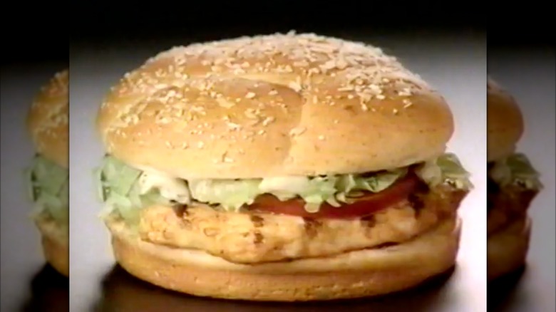 Still image of BK broiler sandwich from TV advertisement