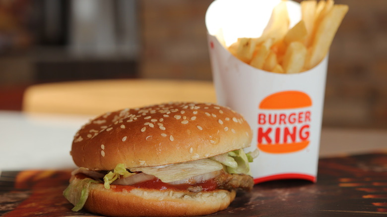 Whopper® Jr. served at Burger King with French fries