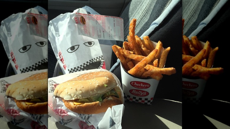 fast food items displayed