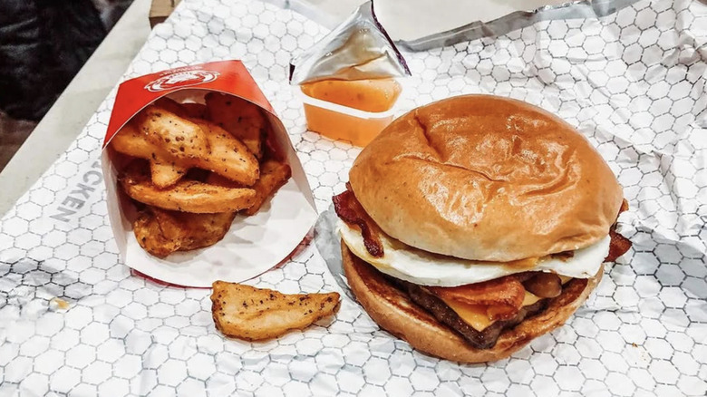spread of Wendy's breakfast items