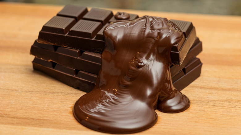 melting chocolate bars