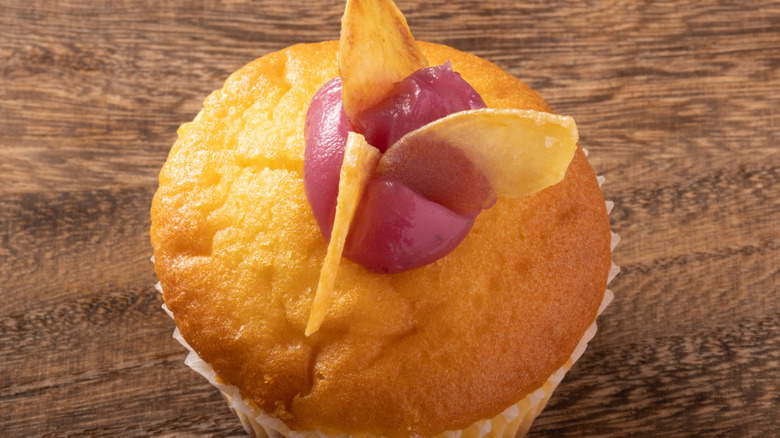 cupcake with potato chips on top