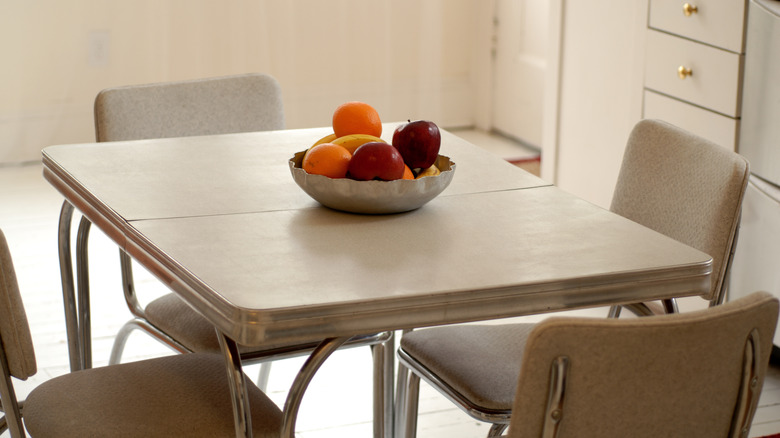 Metal and formica home dining set
