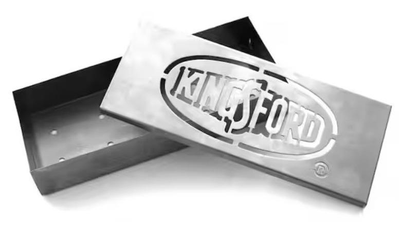 Kingsford stainless steel smoker box empty and open