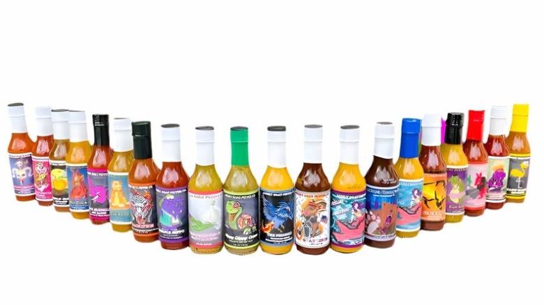 20 bottles of Angry Goat Pepper Co. hot sauce