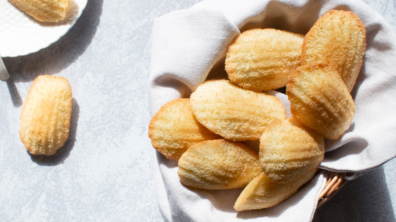 Madeleines in a basket