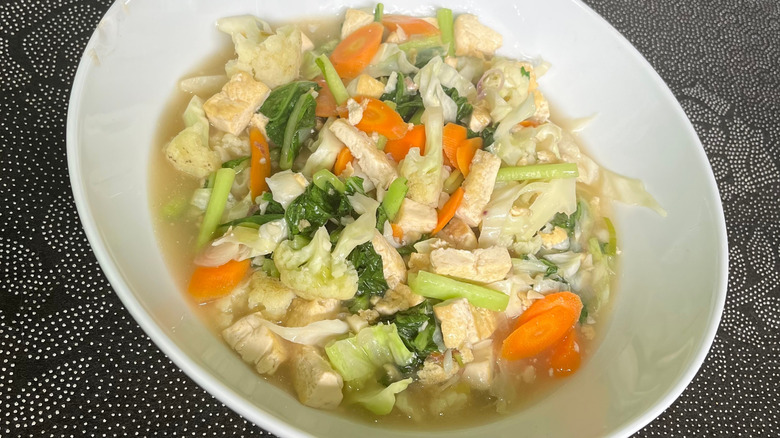 Indonesian Cap Chay in white dish