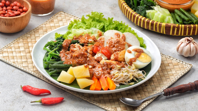 Plate of Indonesian Gado Gado