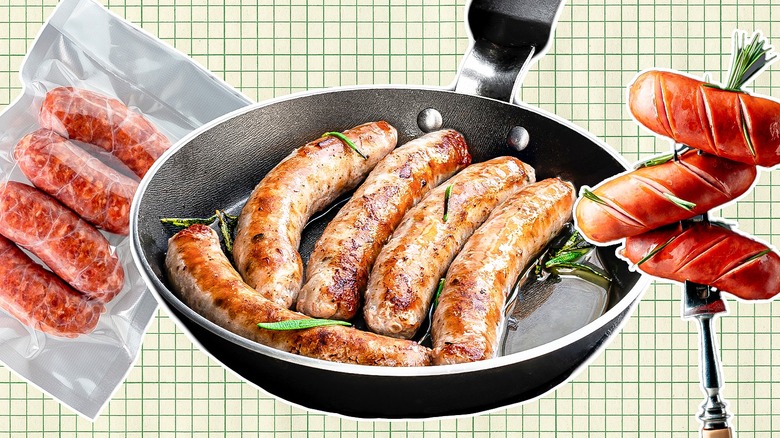 collage of sausage images