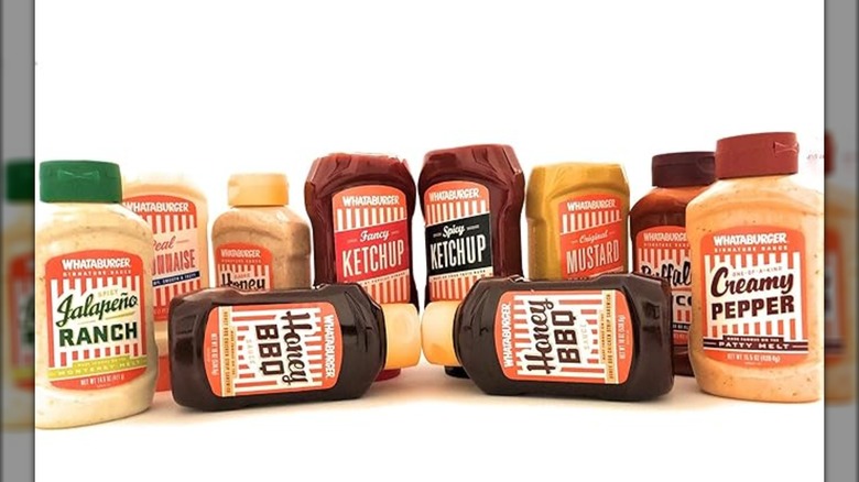 Range of Whataburger sauces on a white background
