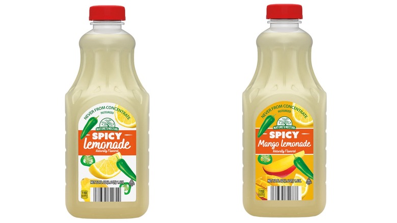 Aldi spicy lemonade flavors on white background