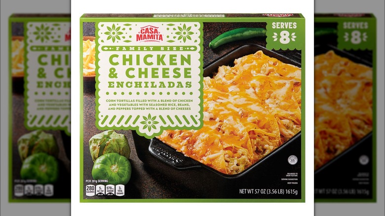 Box of Casa Mamita Family Size Chicken & Cheese Enchiladas on white background