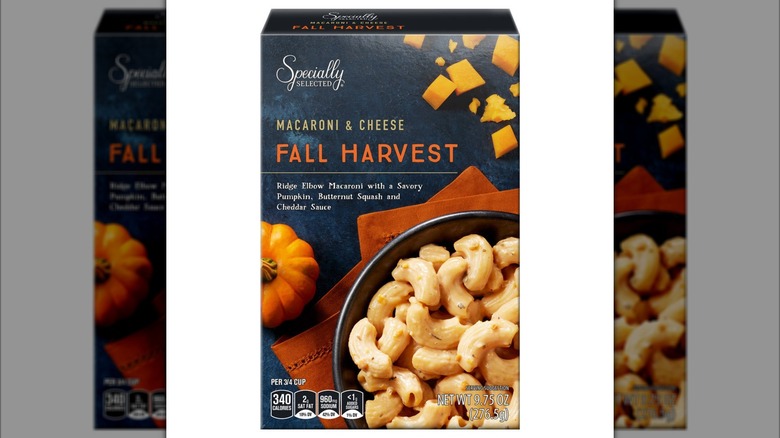 Box of Aldi Specially Selected Fall Harvest Mac & Cheese