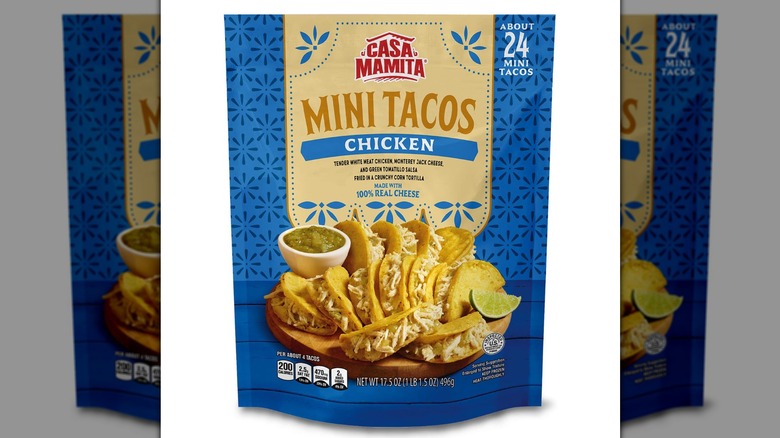 A package of Casa Mamita Chicken Mini Tacos
