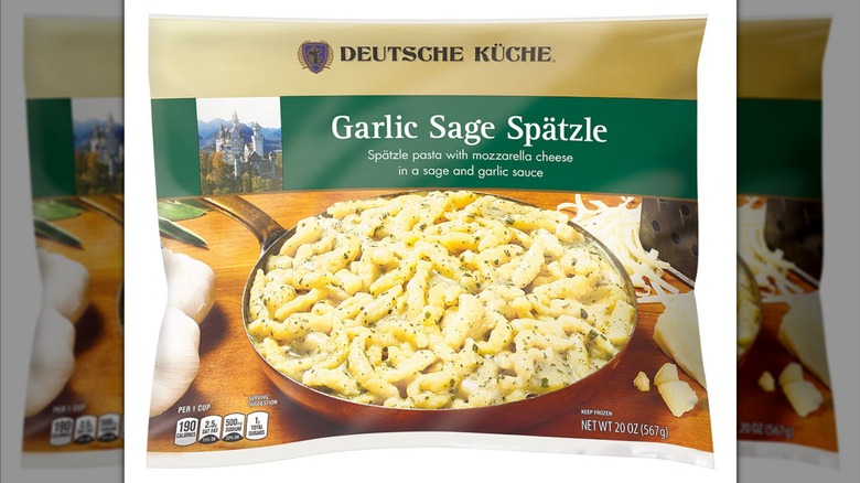 A package of Deutsche Küche Garlic Sage Spätzle