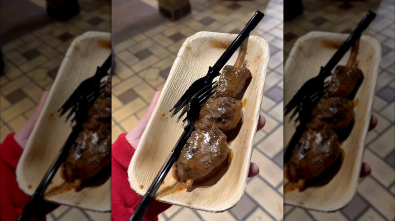 Banyan beef skewer on plate