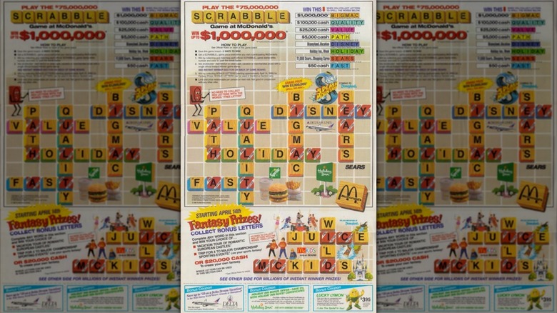 Mirrored image of McDonald's $75 million Scrabble game