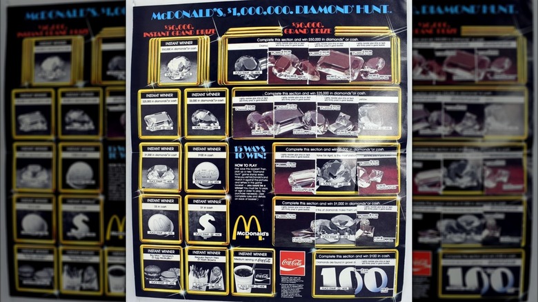 Mirrored image of $1 million Diamond Hunt play card