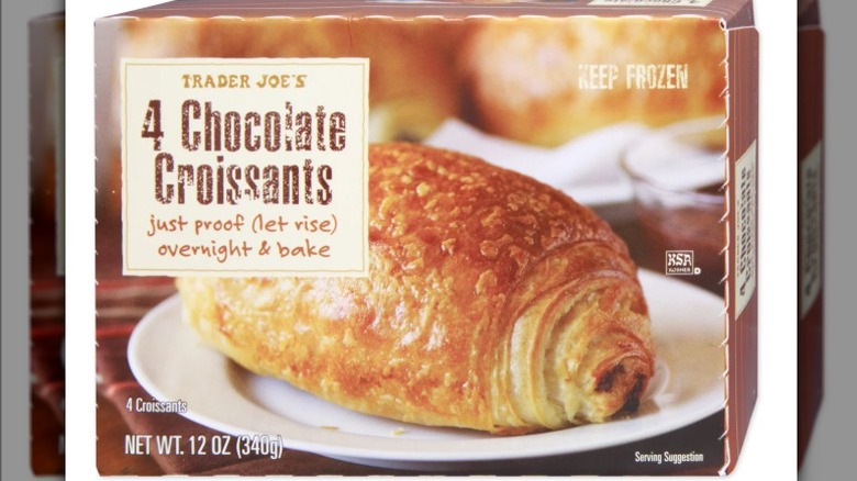 Chocolate Croissant packaging on white background