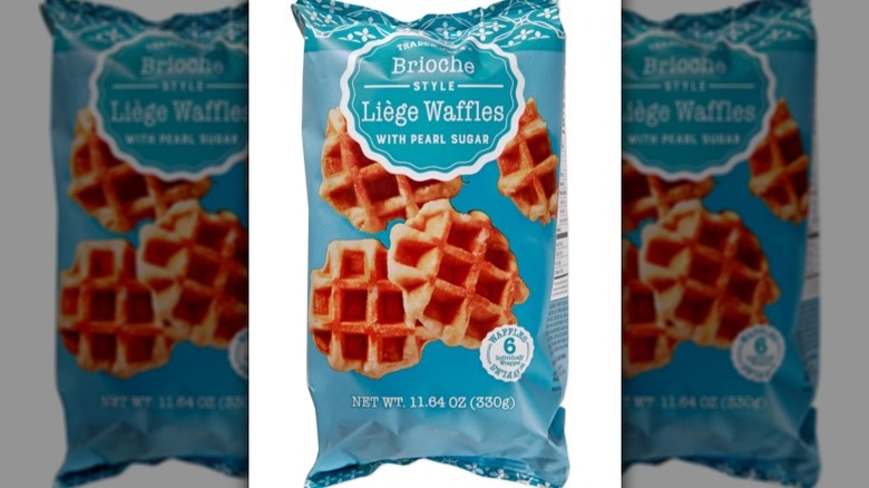 Brioche waffle packaging on white background