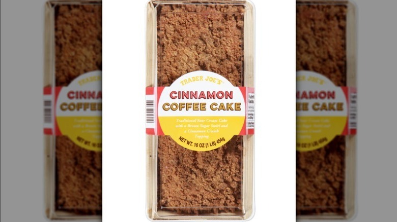 Cinnamon coffee cake on a white background