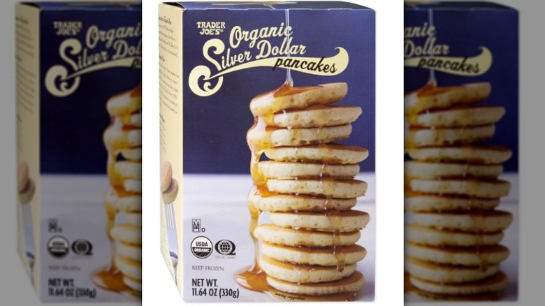 Organic Silver Dollar Pancake packaging on white background