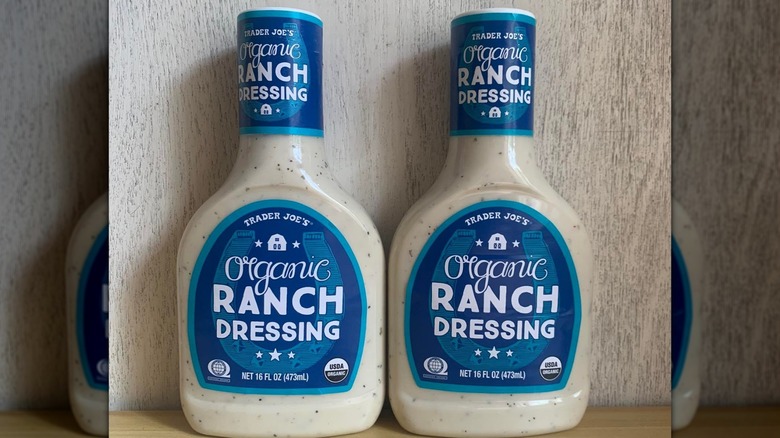 Two bottles of Trader Joe's Organic Ranch Dressing