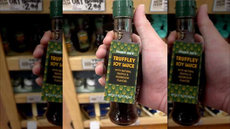 Screen grab advert for Truffely Soy Sauce with bottle