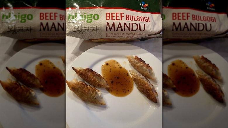 A bag of Bibigo Beef Bulgogi Mandu