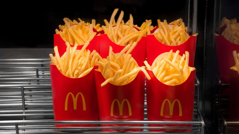 display of McDonald's fries