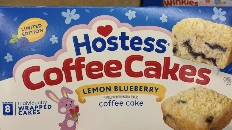 Box of Hostess Lemon Blueberry Coffee Cakes
