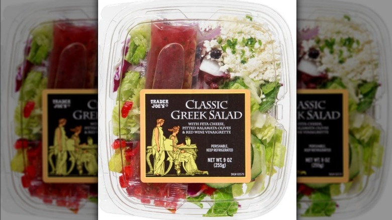 Classic Greek Salad in a clamshell container