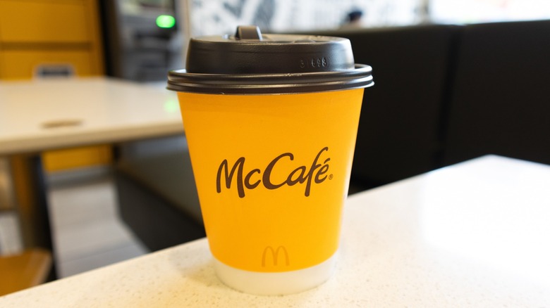 Small McDonald's Coffee inside a McDonald's Restaurant
